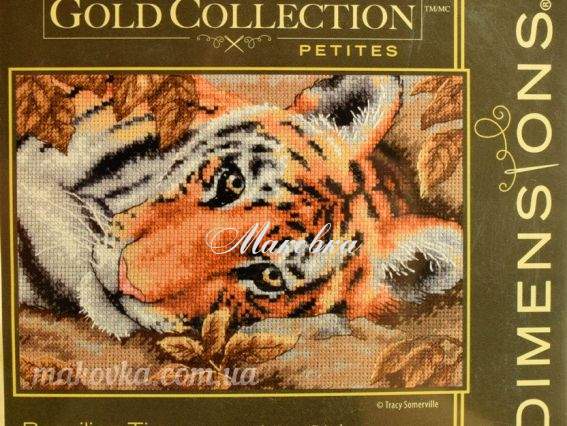 65056 Beguiling Tiger Привабливий тигр, вишивка нитками DIMENSIONS