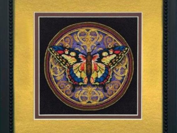 Набір для вишивання хрестиком 65095 Орнаментальний метелик Ornate Butterfly DIMENSIONS 