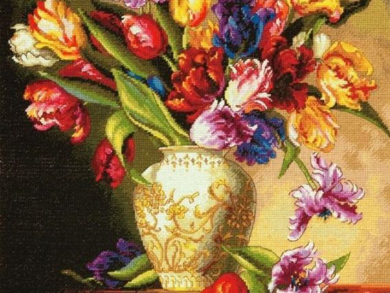 Набір для вишивання хрестиком 70-35305 Тюльпани//Parrot Tulips DIMENSIONS