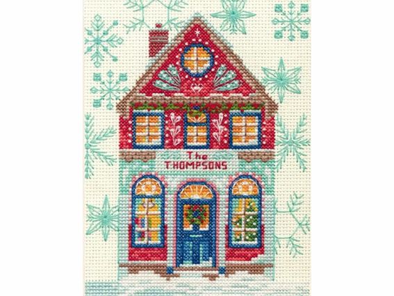 70-08988 Holiday Home, Праздничный дом вышивка нитками DIMENSIONS