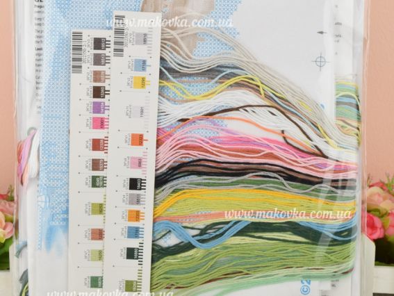 Набор для вышивания нитками 03240 Коттеджи на березі моря/ Cottages by the Sea DIMENSIONS