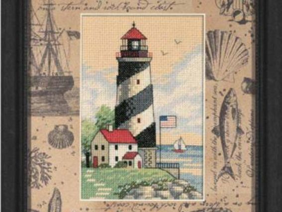 06924 Світло в морі Light at Sea вишивка нитками DIMENSIONS з паспарту 06924 Світло в морі Light at Sea вишивка нитками DIMENSIONS з паспарту