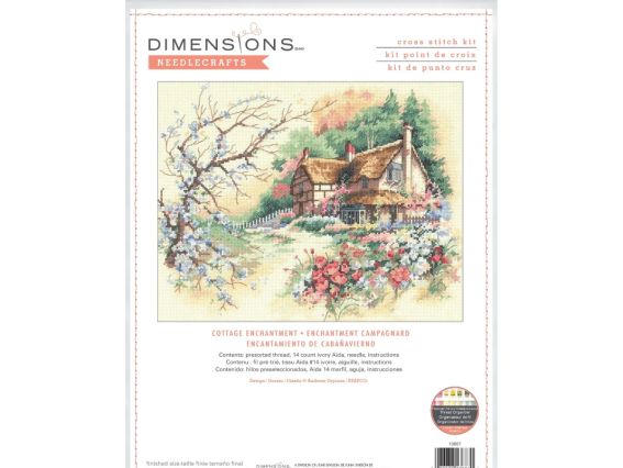 Набір для вишивання хрестиком Dimensions 13687 «Чарівний будиночок» (Cottage Enchantment) в оригінальній упаковці.
