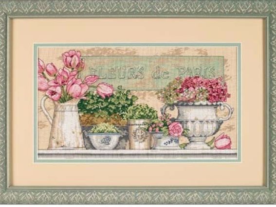 Набор для вышивания крестиком 35204 Квіти з Парижу Flowers of Paris DIMENSIONS