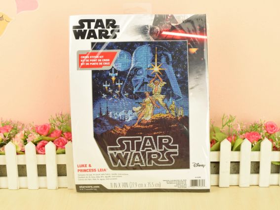 Набір для вишивання хрестиком 70-35380 Люк і принцеса Лея , Luke and Princess Leia DIMENSIONS 