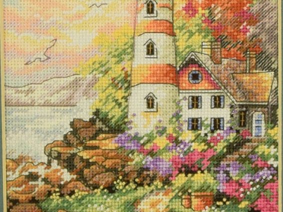 Набір для вишивання хрестиком 06883 Beacon at Daybreak ,Маяк на світанку DIMENSIONS