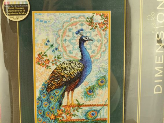 70-35339 Royal Peacock, Королевский павлин вышивка нитками DIMENSIONS 70-35339 Royal Peacock, Королевский павлин вышивка нитками DIMENSIONS