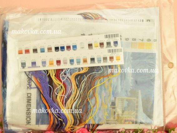 Набір для вишивання хрестиком 71-20072 Winter Sky Cabin / Зимова хатина DIMENSIONS