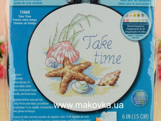 Набір для вишивання нитками з п'яльцями 73060 Багато часу Take Time DIMENSIONS