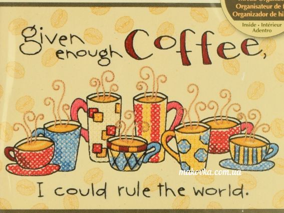 65019 Досить кави Enough Coffee вишивка нитками DIMENSIONS 65019 Досить кави Enough Coffee вишивка нитками DIMENSIONS