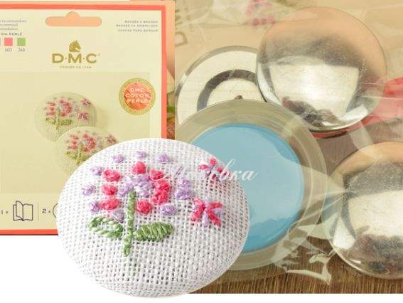 U2085 Брошки гудзики 3,8 см під вишивку, металеві 2шт в уп DMC U2085 Брошки гудзики 3,8 см під вишивку, металеві 2шт в уп DMC