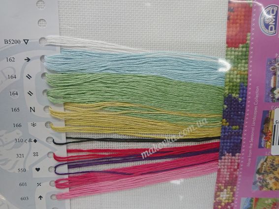 Набір для вишивання хрестом BK1677 Літні луки, ДМС