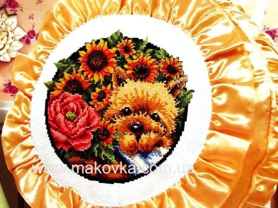 Щенок среди цветов 261016, Dome Щенок среди цветов 261016, Dome