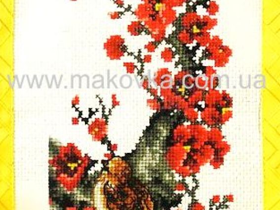 Набір для вишивання Квітуча гілка з птахом 6106, Dome