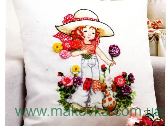 Вышивка подушки лентами Принцесса Софи, А-0014, Dome Вышивка подушки лентами Принцесса Софи, А-0014, Dome