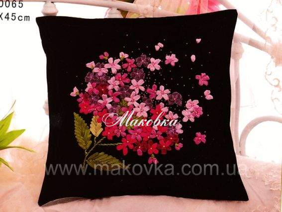 Вышивка подушки лентами Красивое цветение, А-0065, Dome Вышивка подушки лентами Красивое цветение, А-0065, Dome