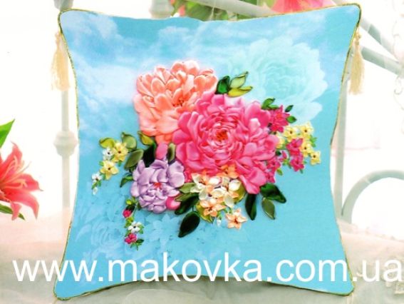 Вышивка подушки лентами Чувство, А-0073, Dome Вышивка подушки лентами Чувство, А-0073, Dome