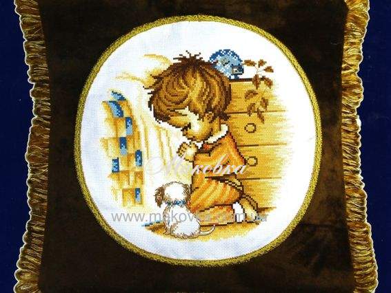 Вишивка подушки Молитва хлопчика 111107, Dome (Доме)