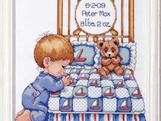 T21710 Bedtime Prayer (Boy) Sampler (Молитва перед сном, мальчик) Design Works  набор для вышивания T21710 Bedtime Prayer (Boy) Sampler (Молитва перед сном, мальчик) Design Works  набор для вышивания