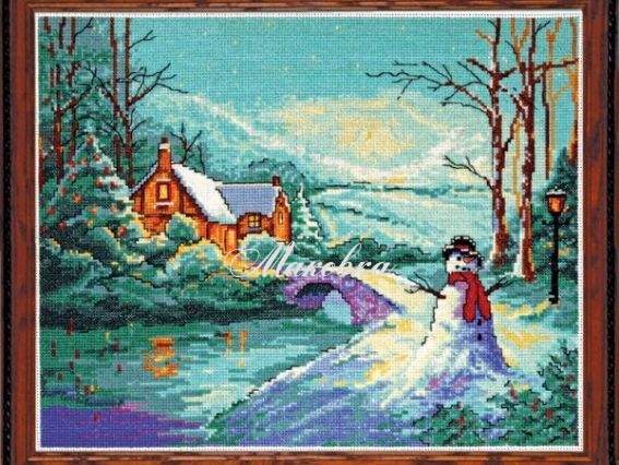 5983 Winter Cottage (Зимний коттедж), Design Works, набор для вышивания