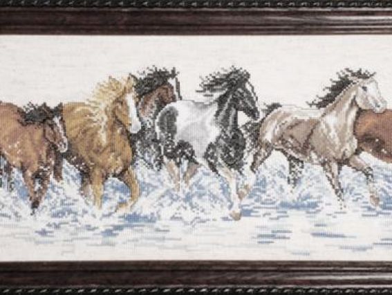 dw2499 Splashdown Horses Кони на воде набор для вышивания dw2499 Splashdown Horses Кони на воде набор для вышивания