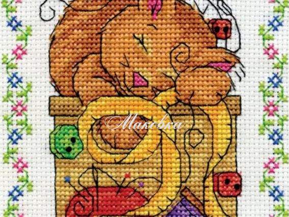 dw3217 Sewing Cat Швейный кот Design Works набор для вышивания dw3217 Sewing Cat Швейный кот Design Works набор для вышивания