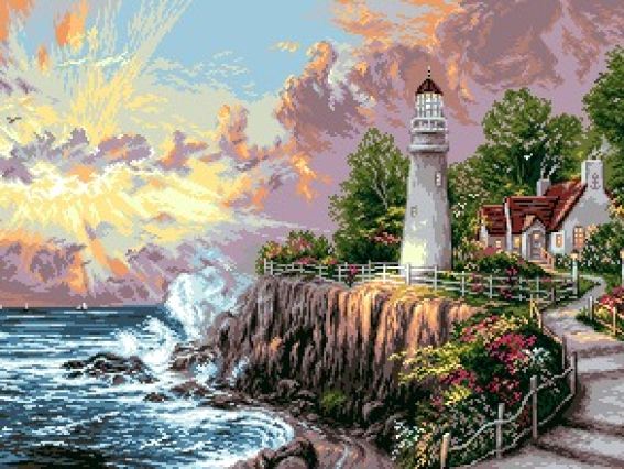 Закат на маяке G655 GoblenSet Закат на маяке G655 GoblenSet