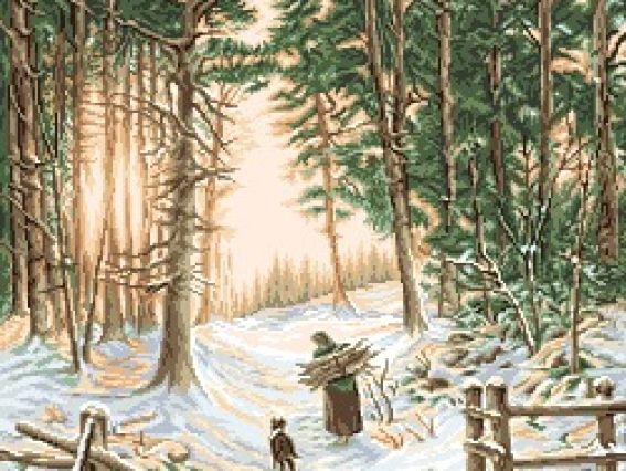 Зима в сосновом бору  G704 GoblenSet Зима в сосновом бору  G704 GoblenSet