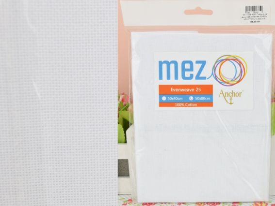 Ткань для вышивания 50х80см КРИСТАЛЬНО БЕЛАЯ, Evenweave 25, 100% ХБ Ankor MEZ NK11009-4080 Ткань для вышивания 50х80см КРИСТАЛЬНО БЕЛАЯ, Evenweave 25, 100% ХБ Ankor MEZ NK11009-4080