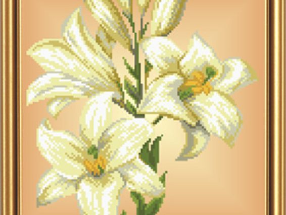 Схема Тигровая лилия (БИС3032) вышивка Нова Слобода Схема Тигровая лилия (БИС3032) вышивка Нова Слобода