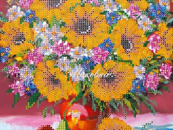 Схема (рисунок) на холсте Натюрморт с подсолнухами, АС-447, Абрис Арт Схема (рисунок) на холсте Натюрморт с подсолнухами, АС-447, Абрис Арт