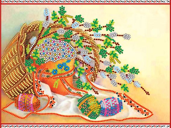 Схема (рисунок) на холсте Светлое Христово Воскресение АС-057, Абрис Арт