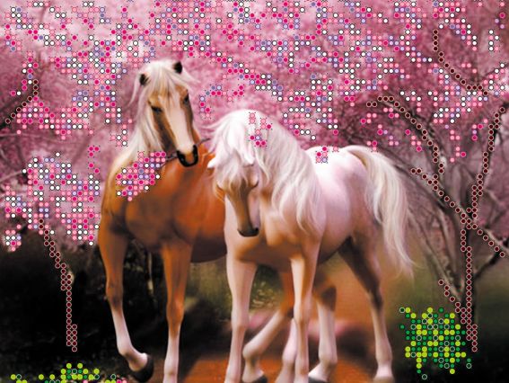 Схема (рисунок) на холсте Влюбленные лошадки, АС-093, Абрис Арт Схема (рисунок) на холсте Влюбленные лошадки, АС-093, Абрис Арт