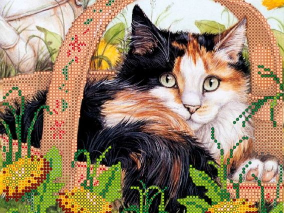 Схема (малюнок) на полотні Відпочинок в кульбабах, АС-431, Абрис Арт Схема (малюнок) на полотні Відпочинок в кульбабах, АС-431, Абрис Арт