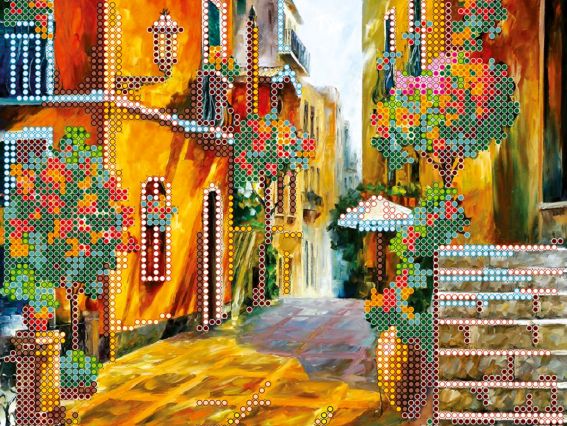 Схема (рисунок) на холсте Улочки Италии, АС-435, Абрис Арт Схема (рисунок) на холсте Улочки Италии, АС-435, Абрис Арт