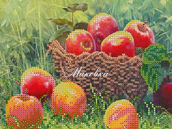 Схема (рисунок) на холсте В саду, АС-455, Абрис Арт