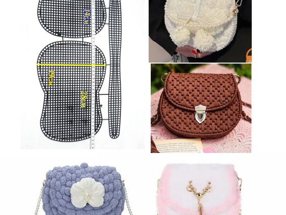 KP007 Канва пластикова для сумки Чорна 41*23 (14*19) см, 1шт,