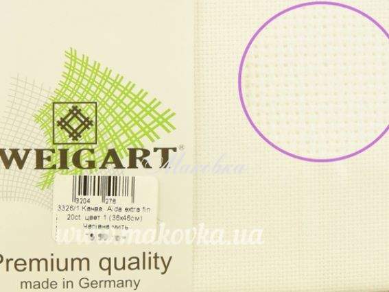 Канва Aida 3326 (1) 20ct цвет 1 Белый, Zweigart отрез 36х46см Канва Aida 3326 (1) 20ct цвет 1 Белый, Zweigart отрез 36х46см