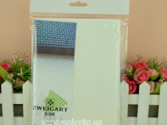 Zweigart 3984/101 Канва Murano Lugana-Aida.колір 101 молочний (35х33см)  Чарівна мить