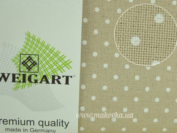 Канва Murano Lugana Petit Point 3984 (7309) 32ct цвет 7309 Беж с белым горохом, Zweigart отрез 35х46см Канва Murano Lugana Petit Point 3984 (7309) 32ct цвет 7309 Беж с белым горохом, Zweigart отрез 35х46см