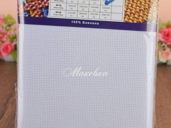 Канва Аида Premium Premium №14. Белая , 50х100 см, 64кл/10см S14-50-100 Канва Аида Premium Premium №14. Белая , 50х100 см, 64кл/10см S14-50-100