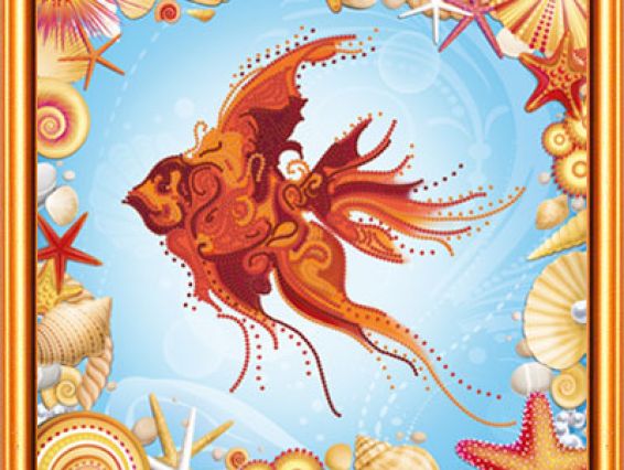 Рисунок на ткани Золотая рыбка, БИС 2248, Нова Слобода Рисунок на ткани Золотая рыбка, БИС 2248, Нова Слобода