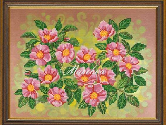 Рисунок на ткани Дикая роза, 34х26 см, БИС 3112, Нова Слобода