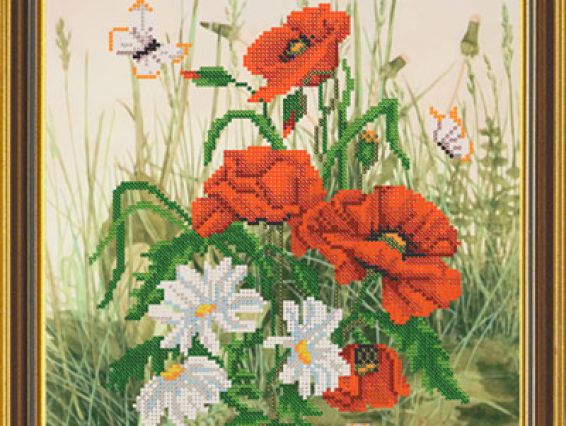 Рисунок на ткани Маки и ромашки 26х32 см, БИС 3116, Нова Слобода Рисунок на ткани Маки и ромашки 26х32 см, БИС 3116, Нова Слобода