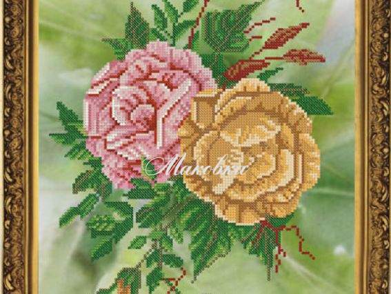 Рисунок на ткани Розы, 26х34 см, БИС 3150, Нова Слобода