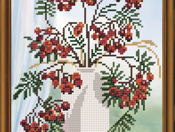 Рисунок на ткани Рябинка, 18х38 см, БИС 3195, Нова Слобода