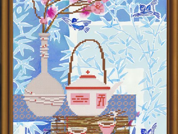 Рисунок на ткани Чайная церемония. Яньча, 26х39 см, БИС 3197, Нова Слобода Рисунок на ткани Чайная церемония. Яньча, 26х39 см, БИС 3197, Нова Слобода