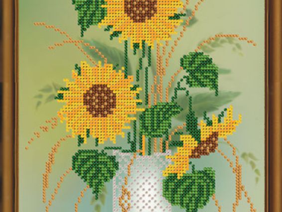 Рисунок на ткани Амфора. Подсолнухи 18х39 см, БИС 3202, Нова Слобода Рисунок на ткани Амфора. Подсолнухи 18х39 см, БИС 3202, Нова Слобода