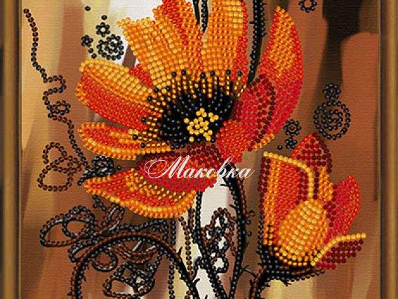 Рисунок на ткани Ароматные маки, 14х30 см, БИС 4268, Нова Слобода Рисунок на ткани Ароматные маки, 14х30 см, БИС 4268, Нова Слобода