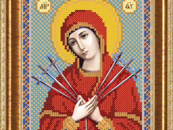 Рисунок на ткани Богородица Семистрельная, БИС 5007, Нова Слобода Рисунок на ткани Богородица Семистрельная, БИС 5007, Нова Слобода